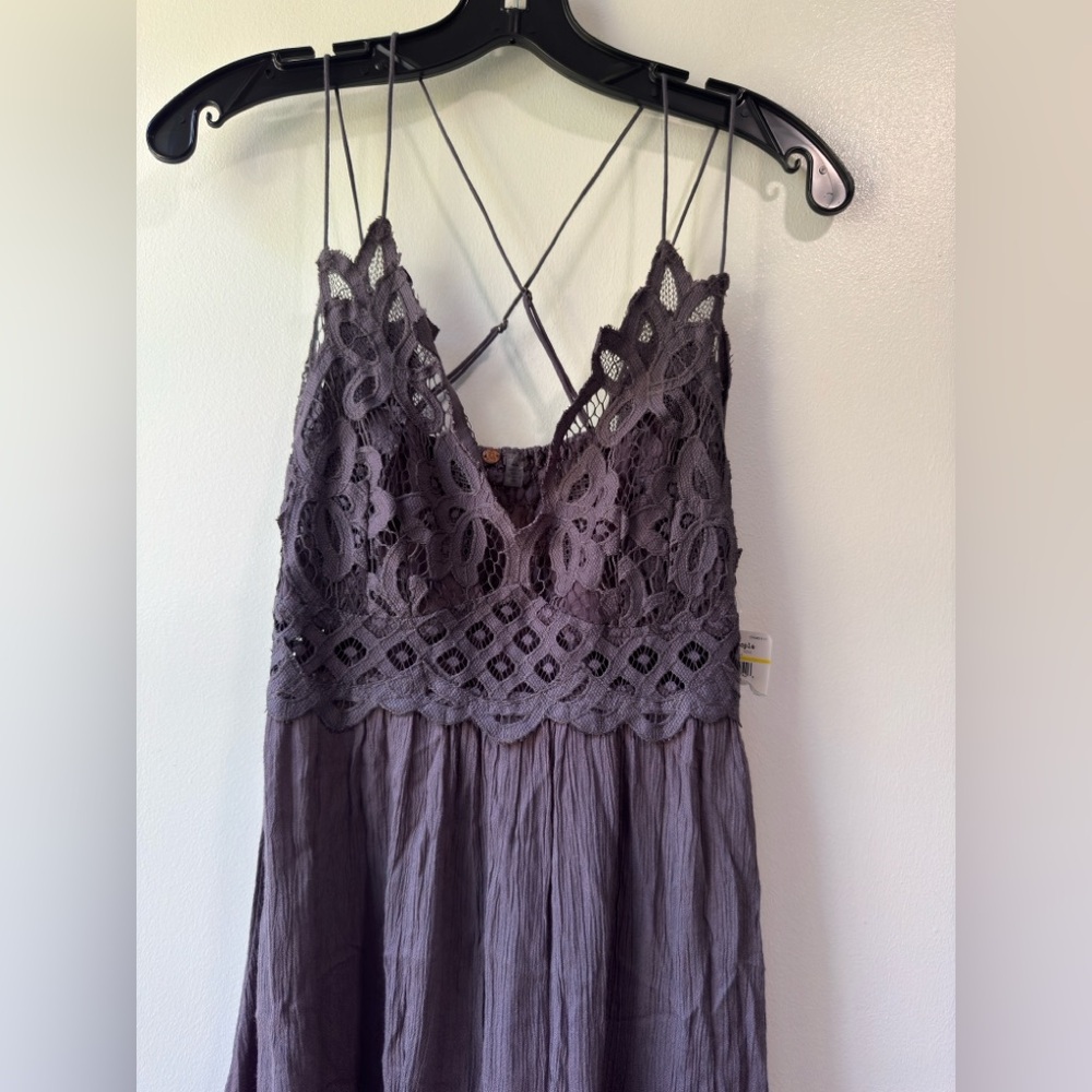 Free People Lavender Lace Chemise Dress - Picture 8 of 16